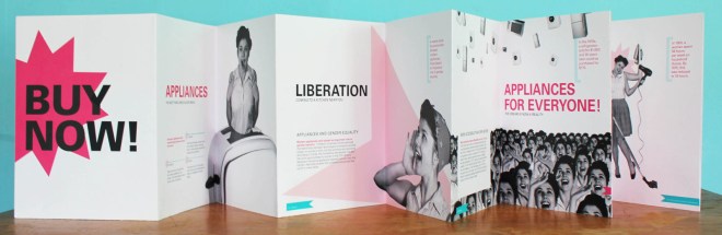 Buy now - shows happy 50s styled women with appliances.