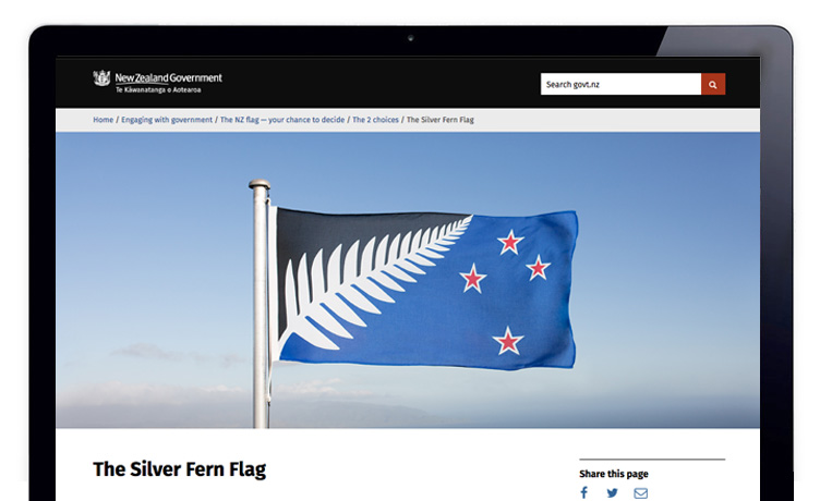 Screenshot of the Flag Consideration website